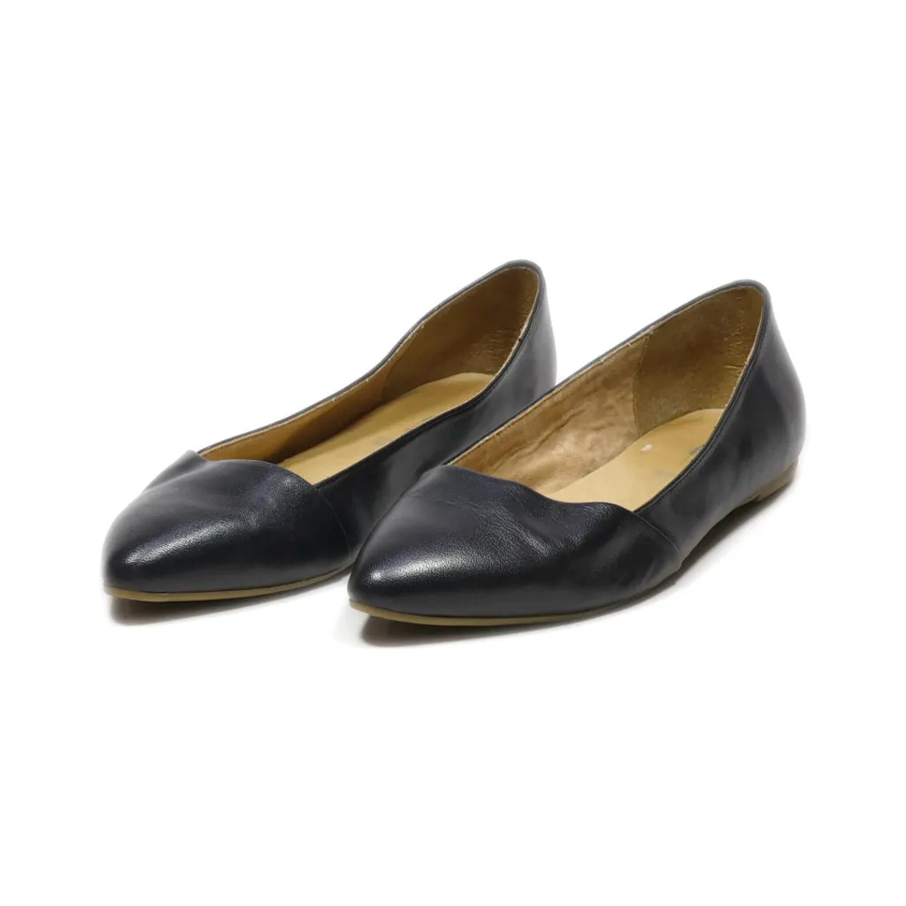 5Th Avenue Ballerinas Leather Black Colour For Women