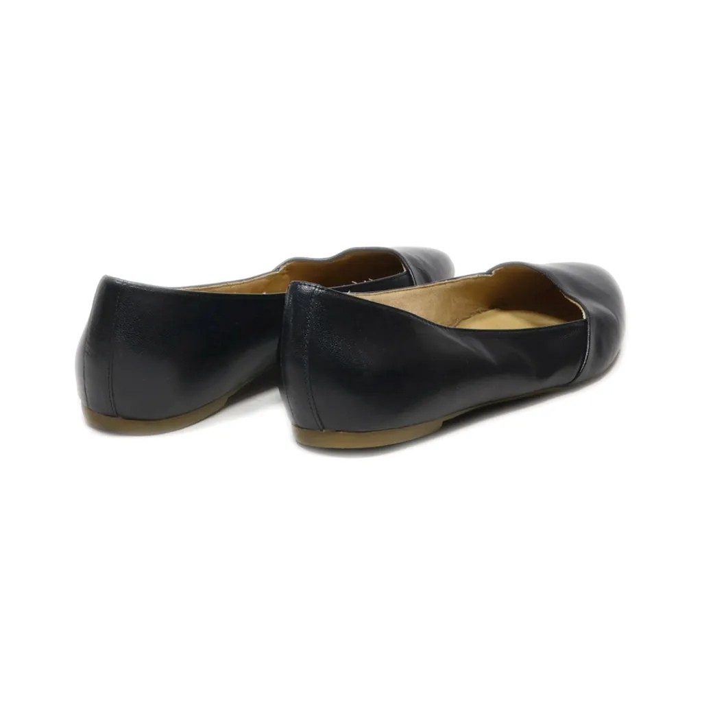 5Th Avenue Ballerinas Leather Black Colour For Women