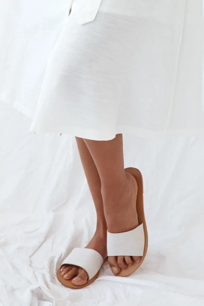 BILLINI Crete Slides Stone Linen