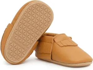 BirdRock Baby Hard Sole Moccasins - Genuine Leather Shoes for Boys and Girls