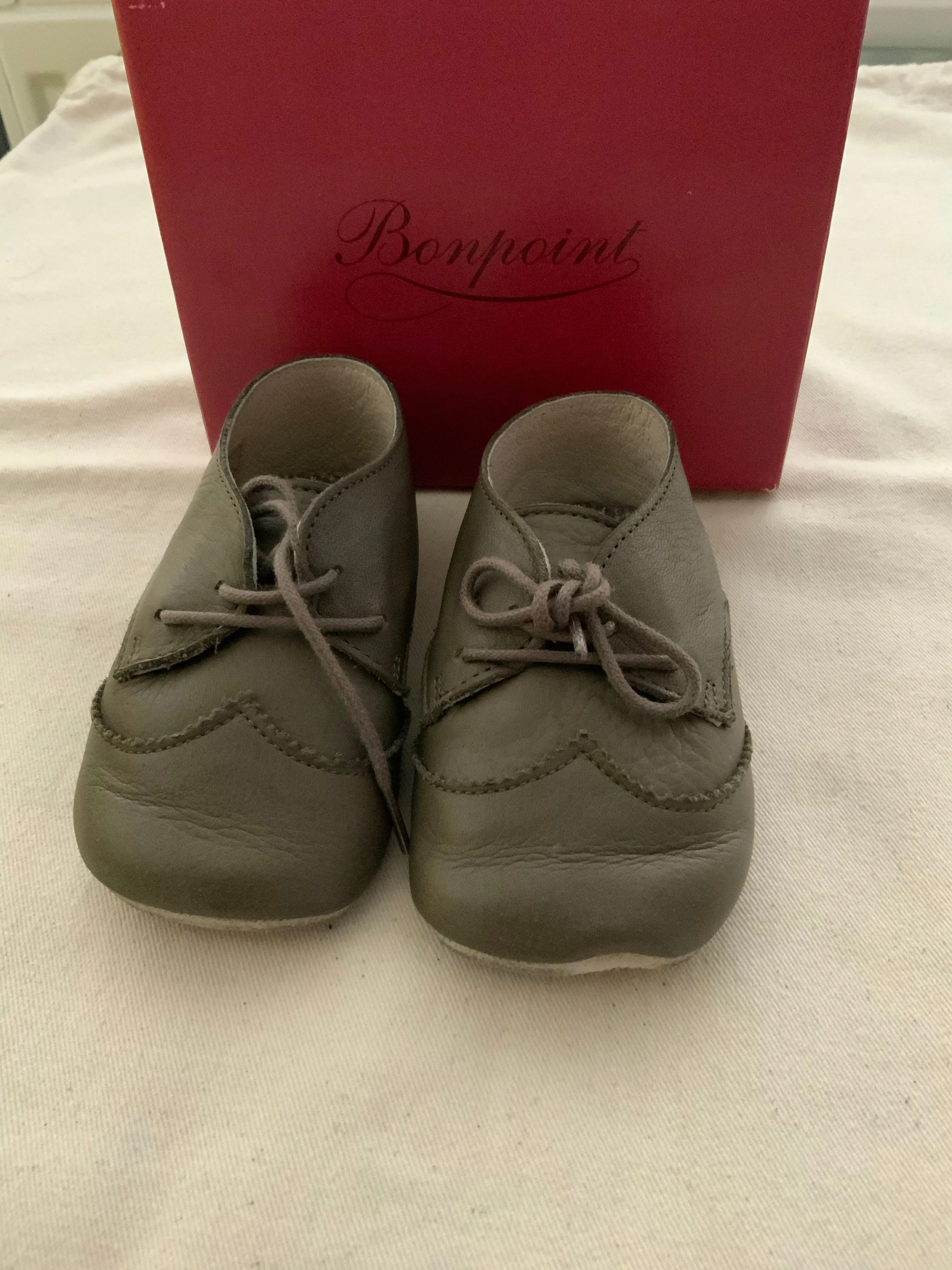 BONPOINT Boys' Toddler Leather Oxfords DERBY Bebe Size 20 children