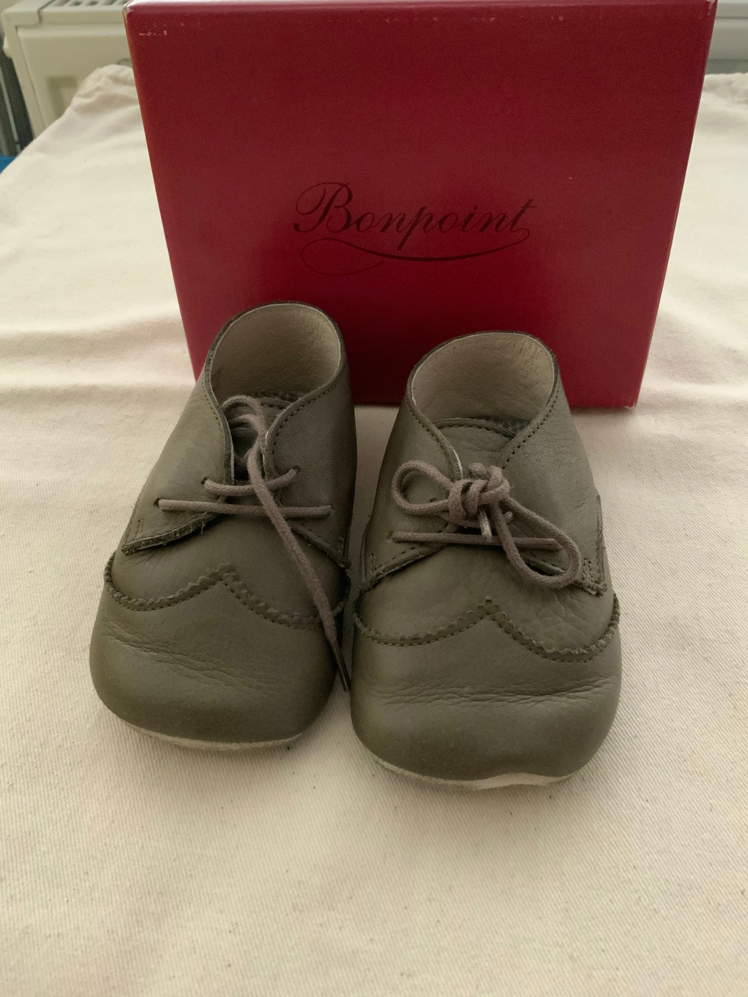 BONPOINT Boys' Toddler Leather Oxfords DERBY Bebe Size 20 children