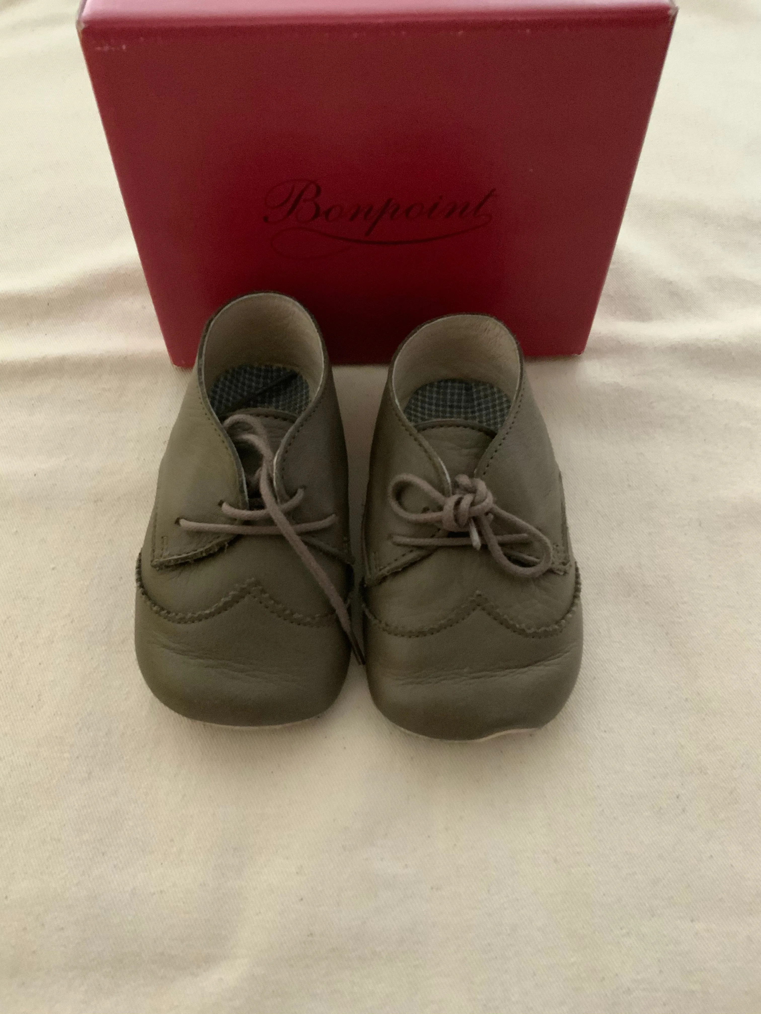 BONPOINT Boys' Toddler Leather Oxfords DERBY Bebe Size 20 children