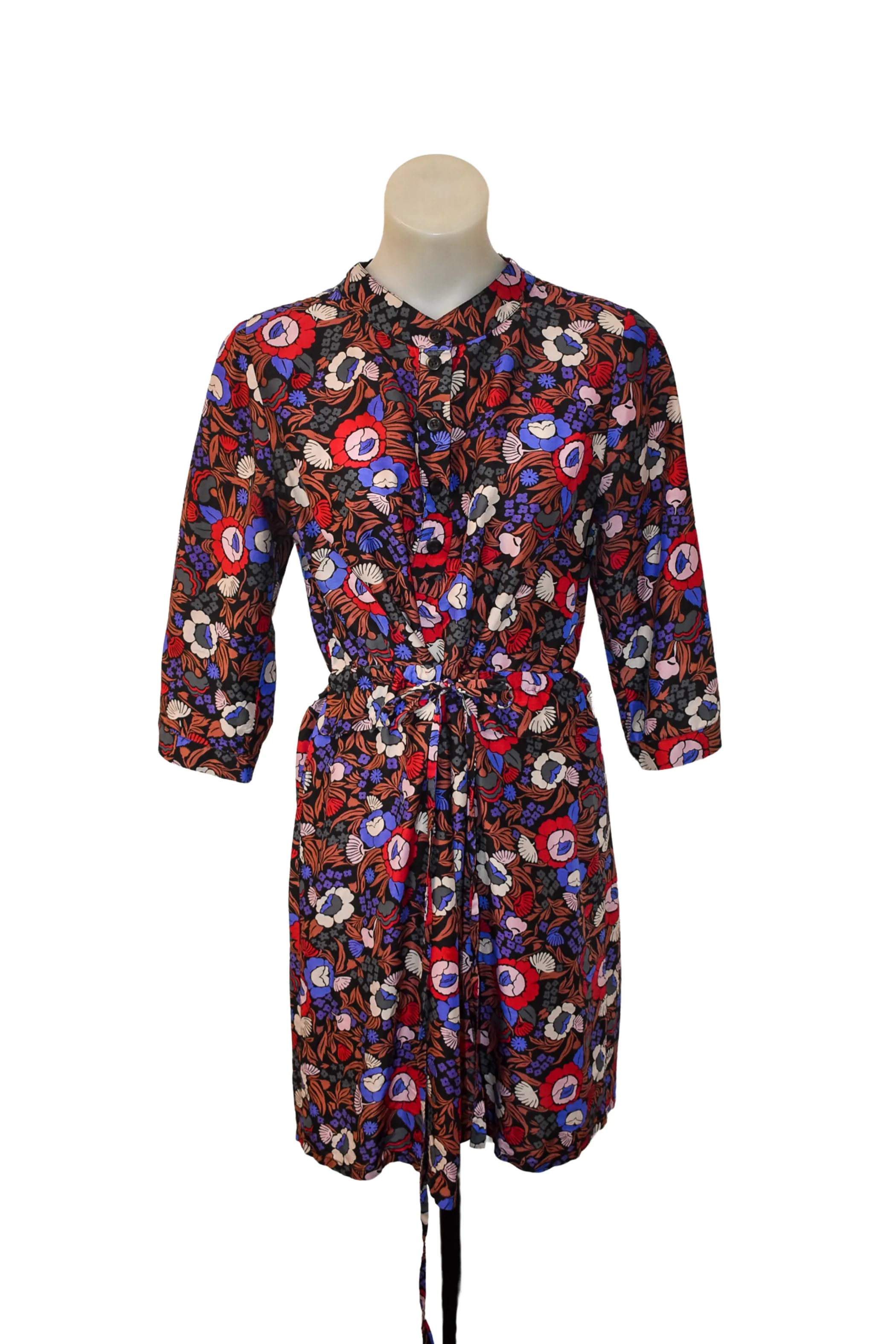 Carlson NZ made floral silk blend mini dress, 10