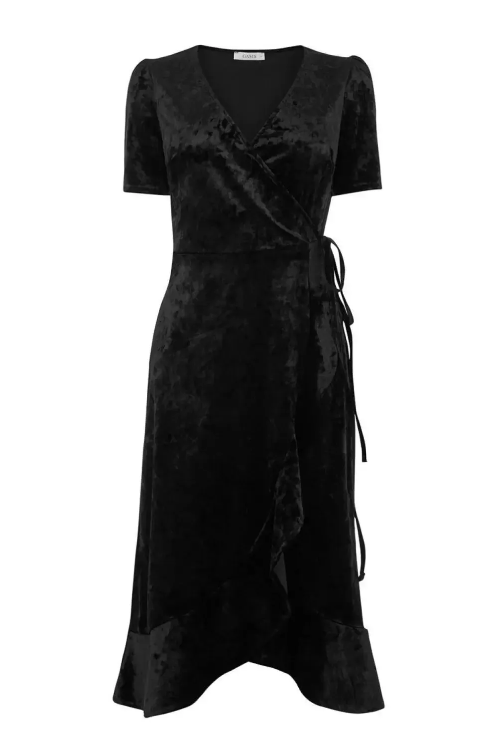 Crushed Velvet Wrap Dress