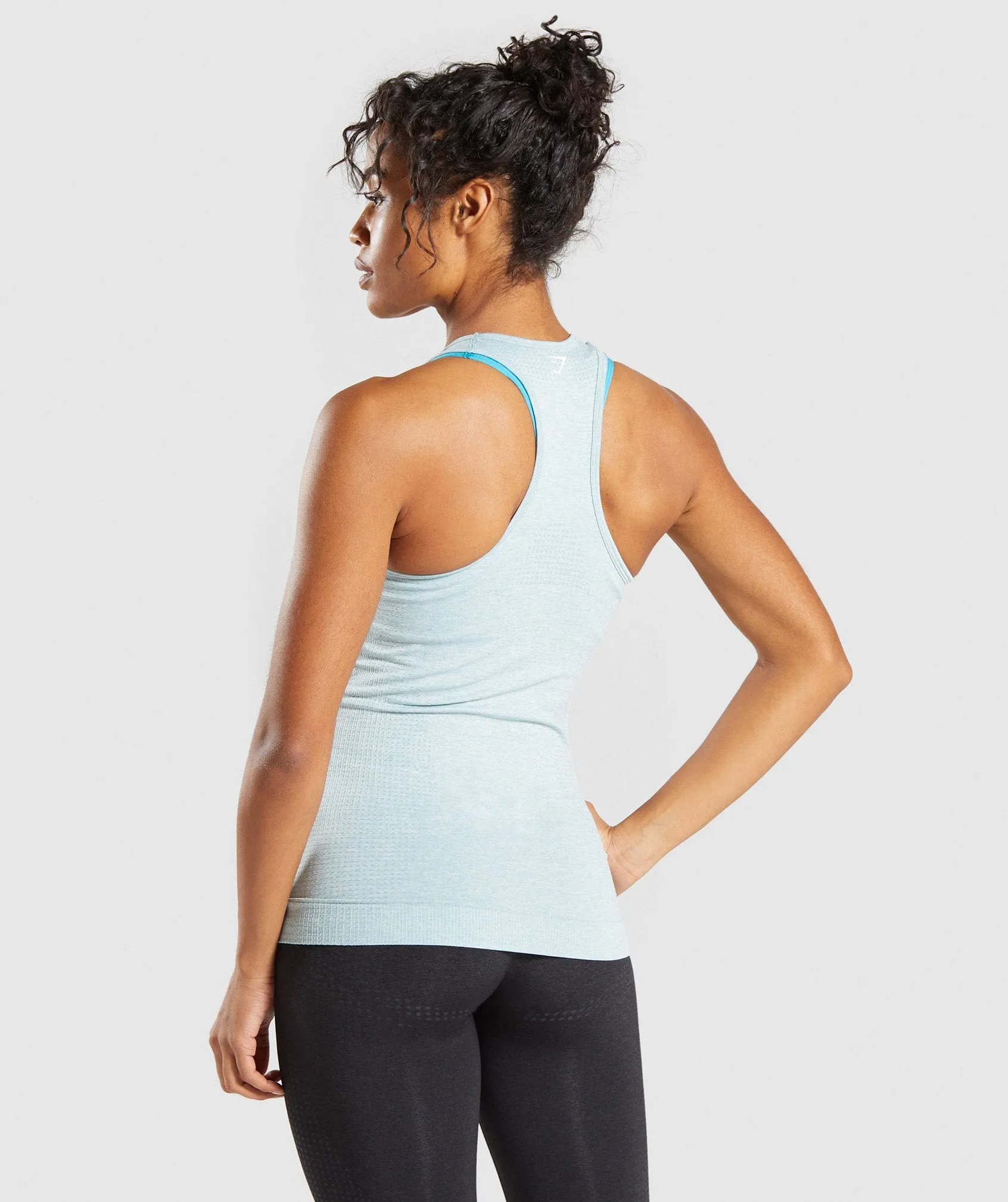 Gymshark Vital Seamless Vest - Light Green Marl