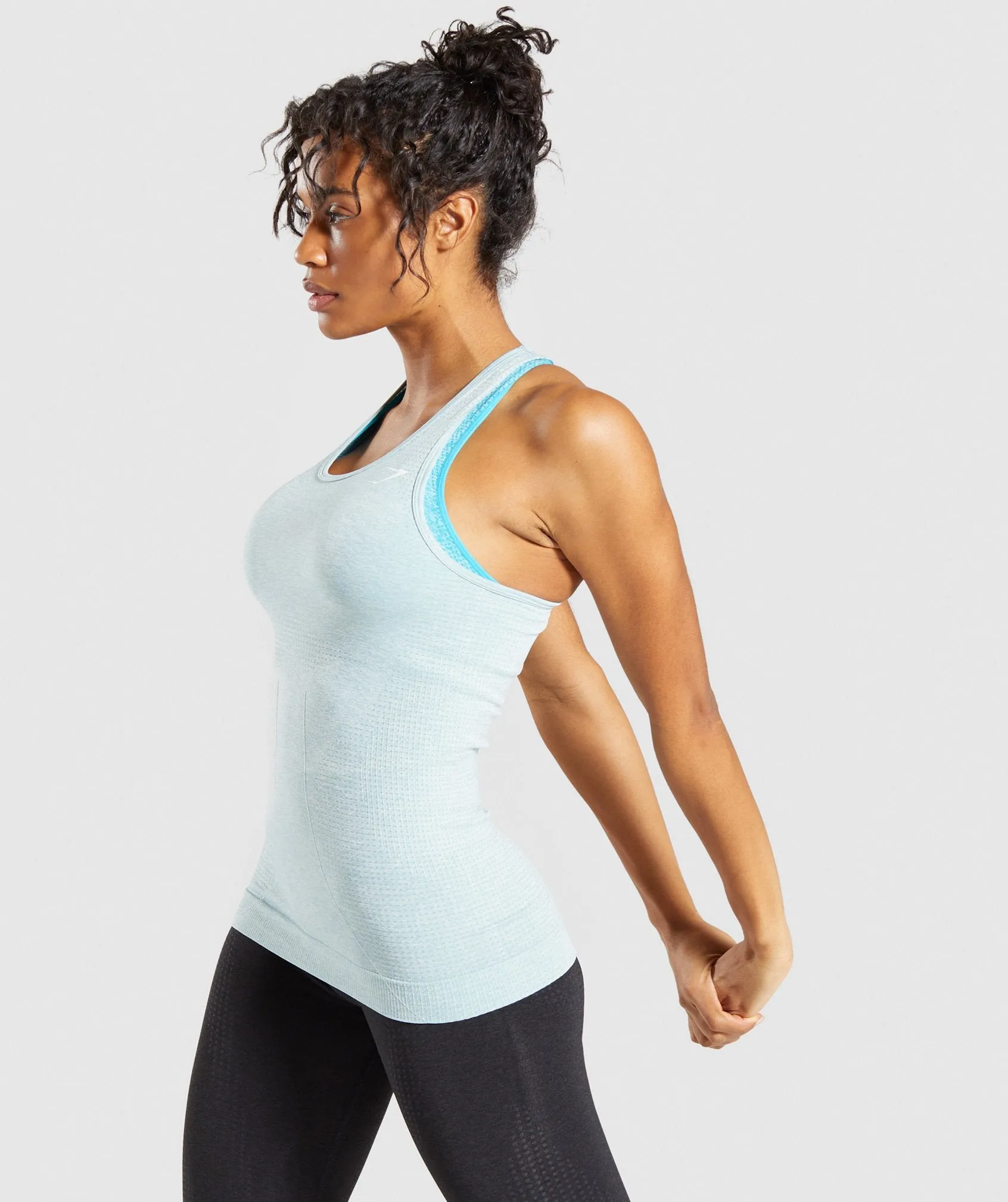 Gymshark Vital Seamless Vest - Light Green Marl