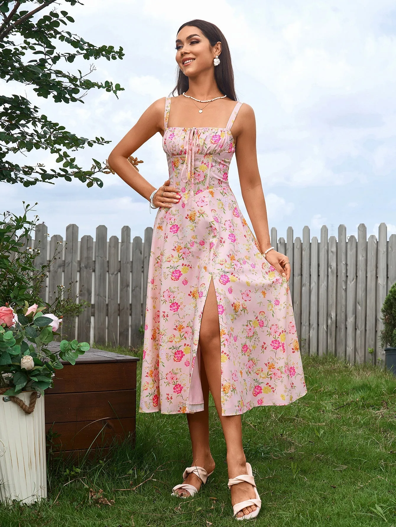 Jacklynn Ruched Midi Dress