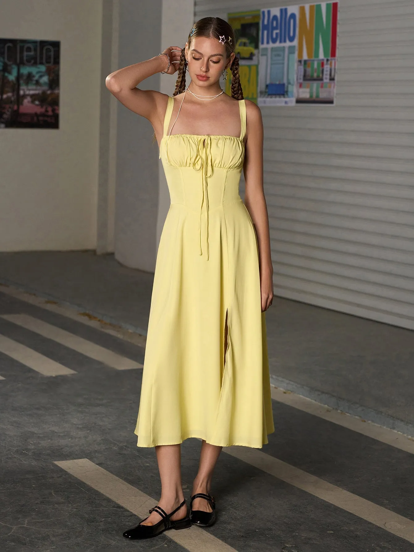 Jacklynn Ruched Midi Dress