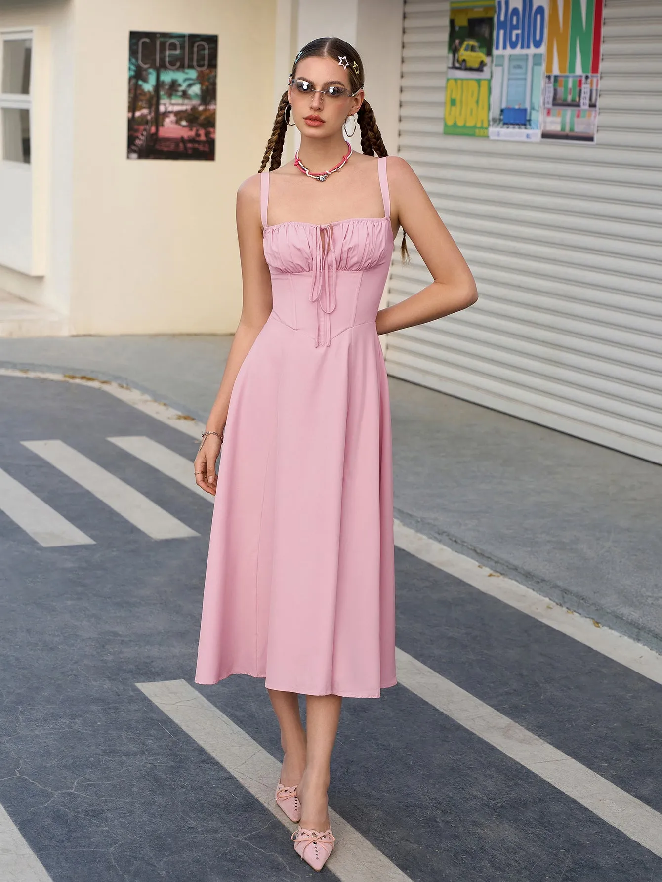 Jacklynn Ruched Midi Dress