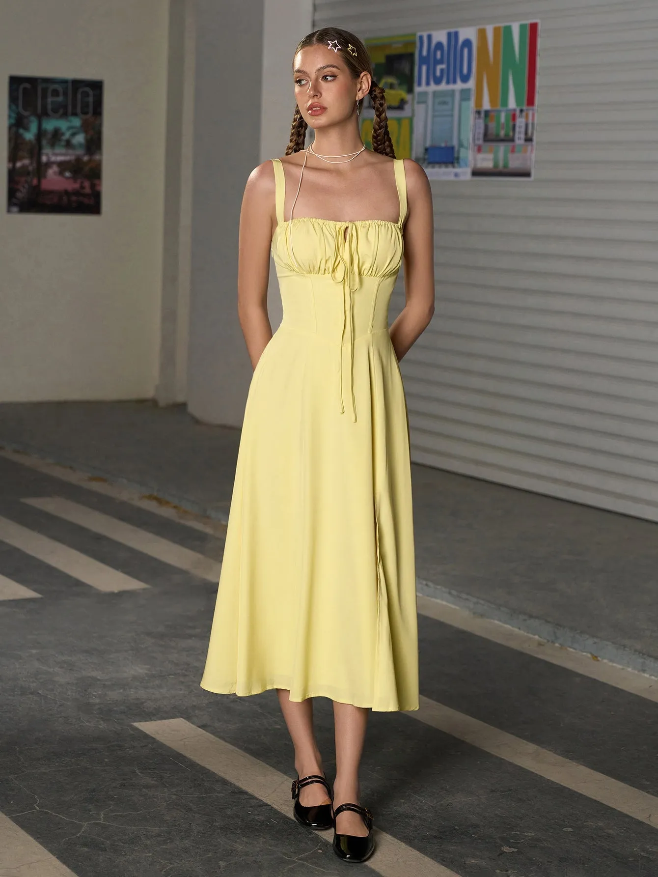Jacklynn Ruched Midi Dress