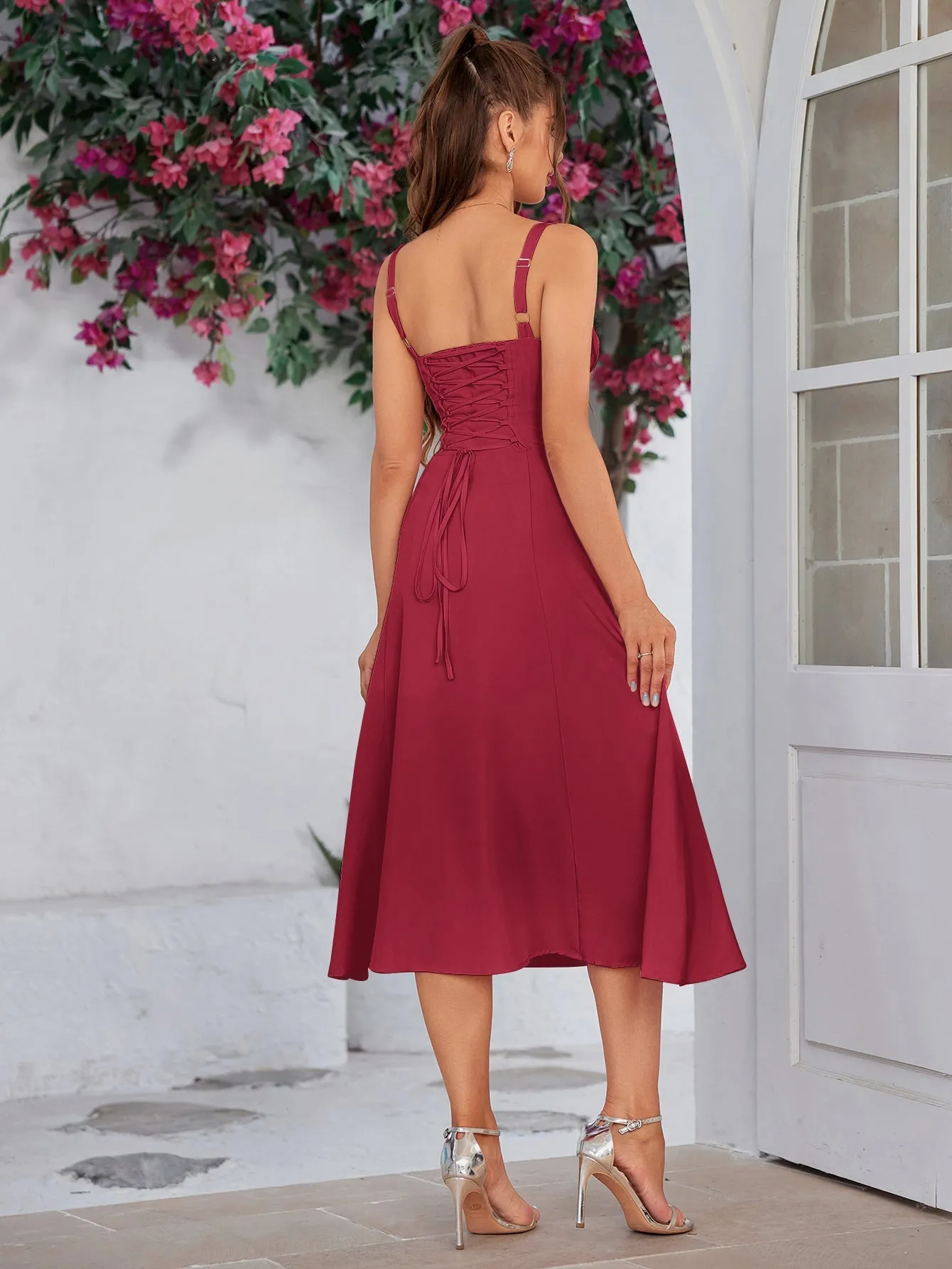 Jacklynn Ruched Midi Dress