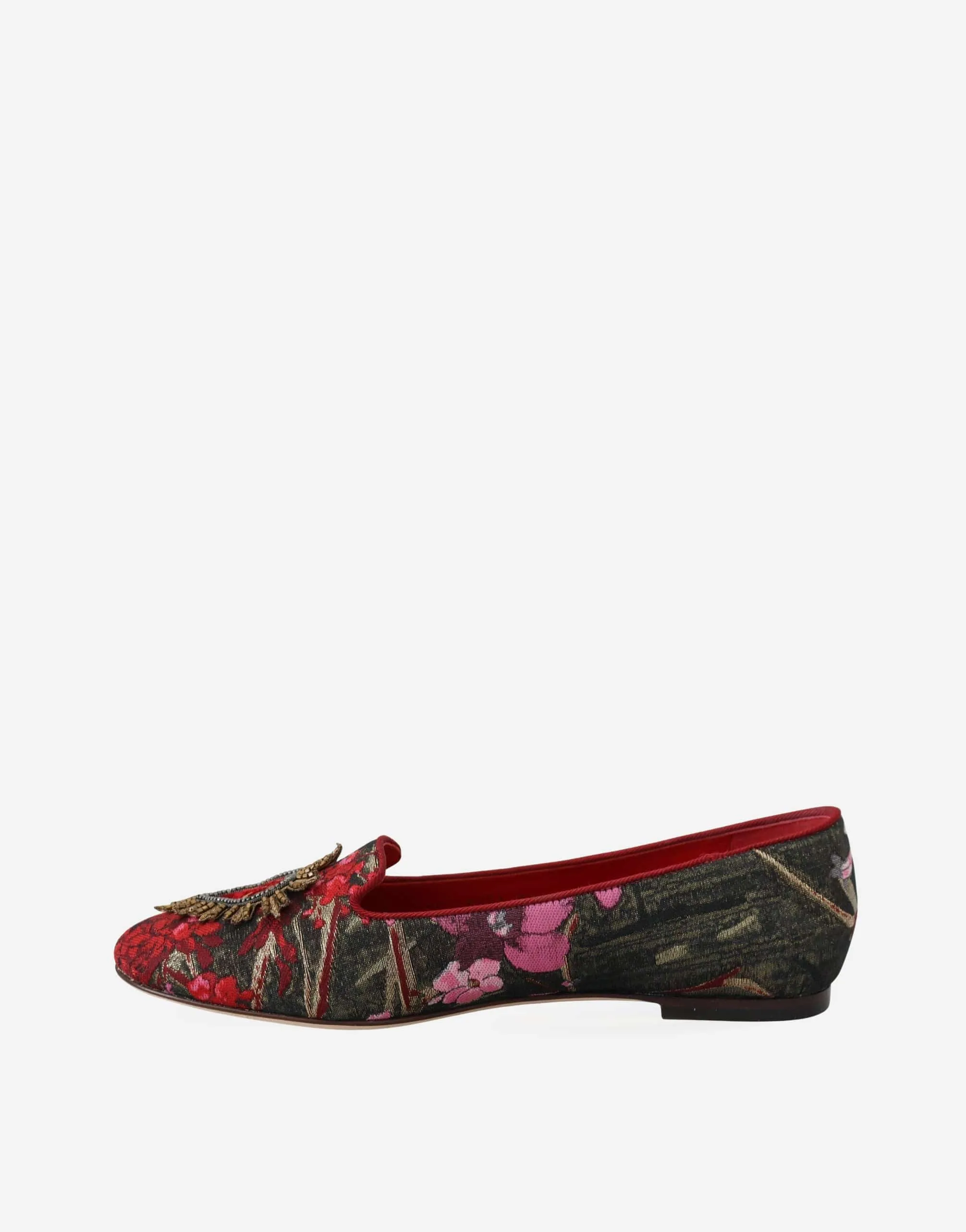 Jacquard Sacred Heart Patch Flats