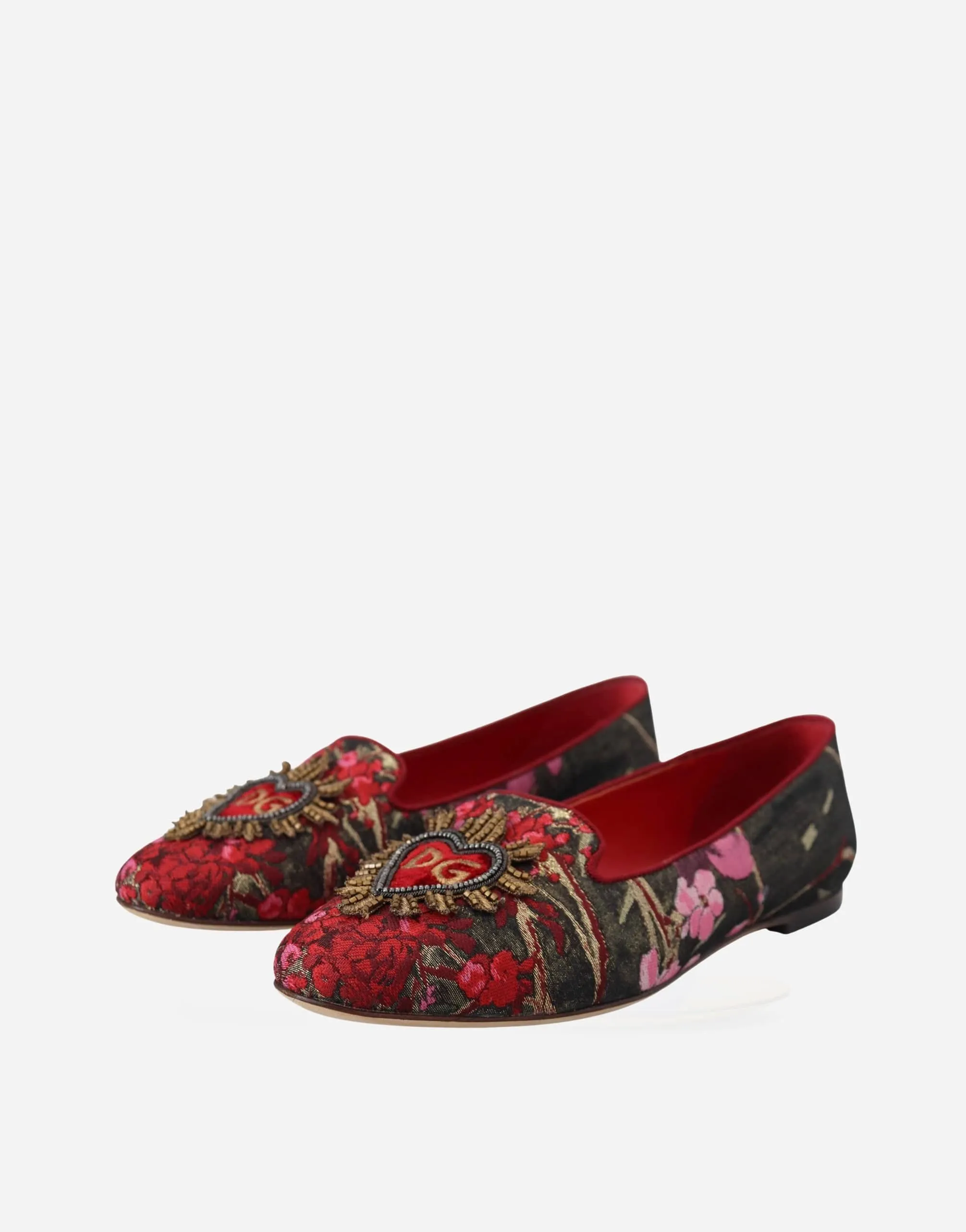 Jacquard Sacred Heart Patch Flats