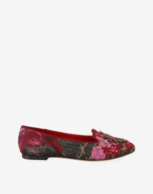 Jacquard Sacred Heart Patch Flats