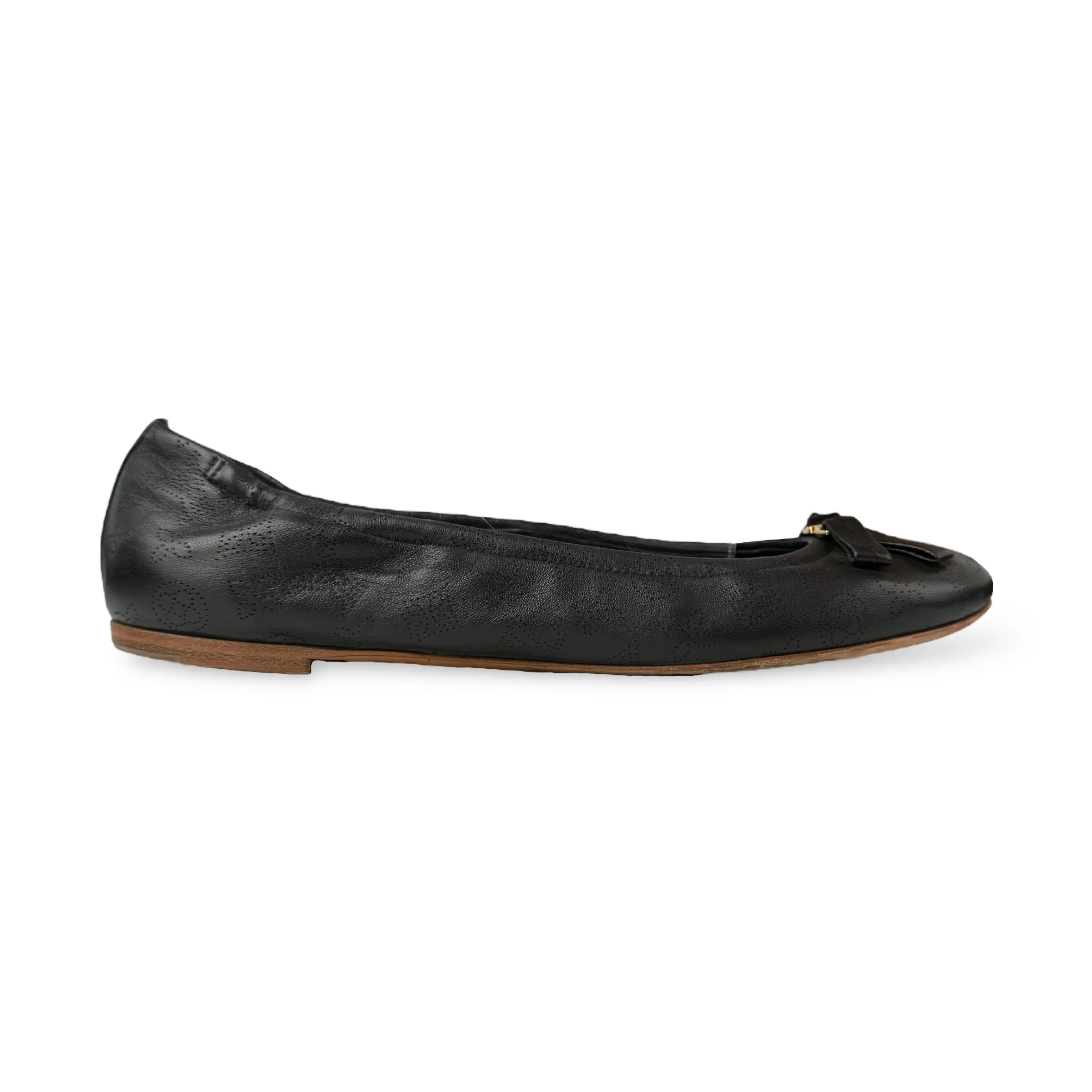 Louis Vuitton 2010 Black Mahina Elba Flat Ballerina