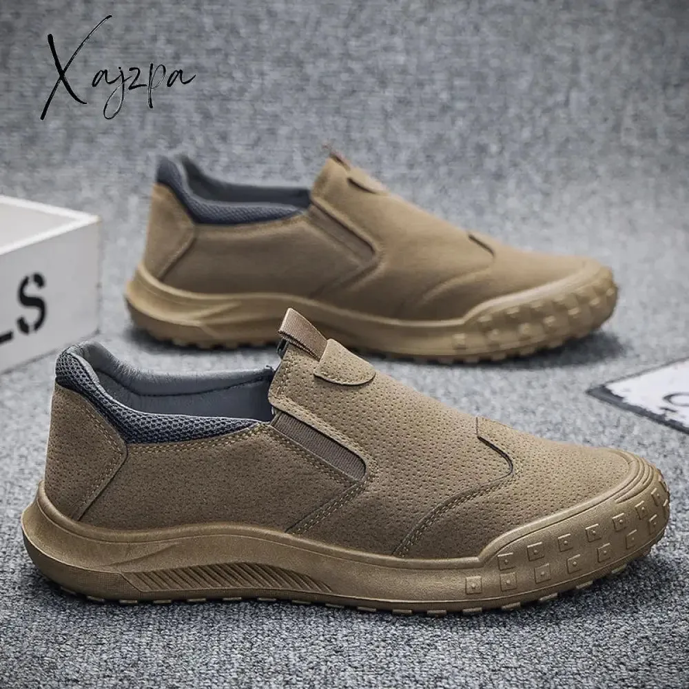Men Casual Sneakers Leather Mens Loafers Comfortable Men's Driving Shoes Slip on Moccasins Handmade Breathable Walking Footwear