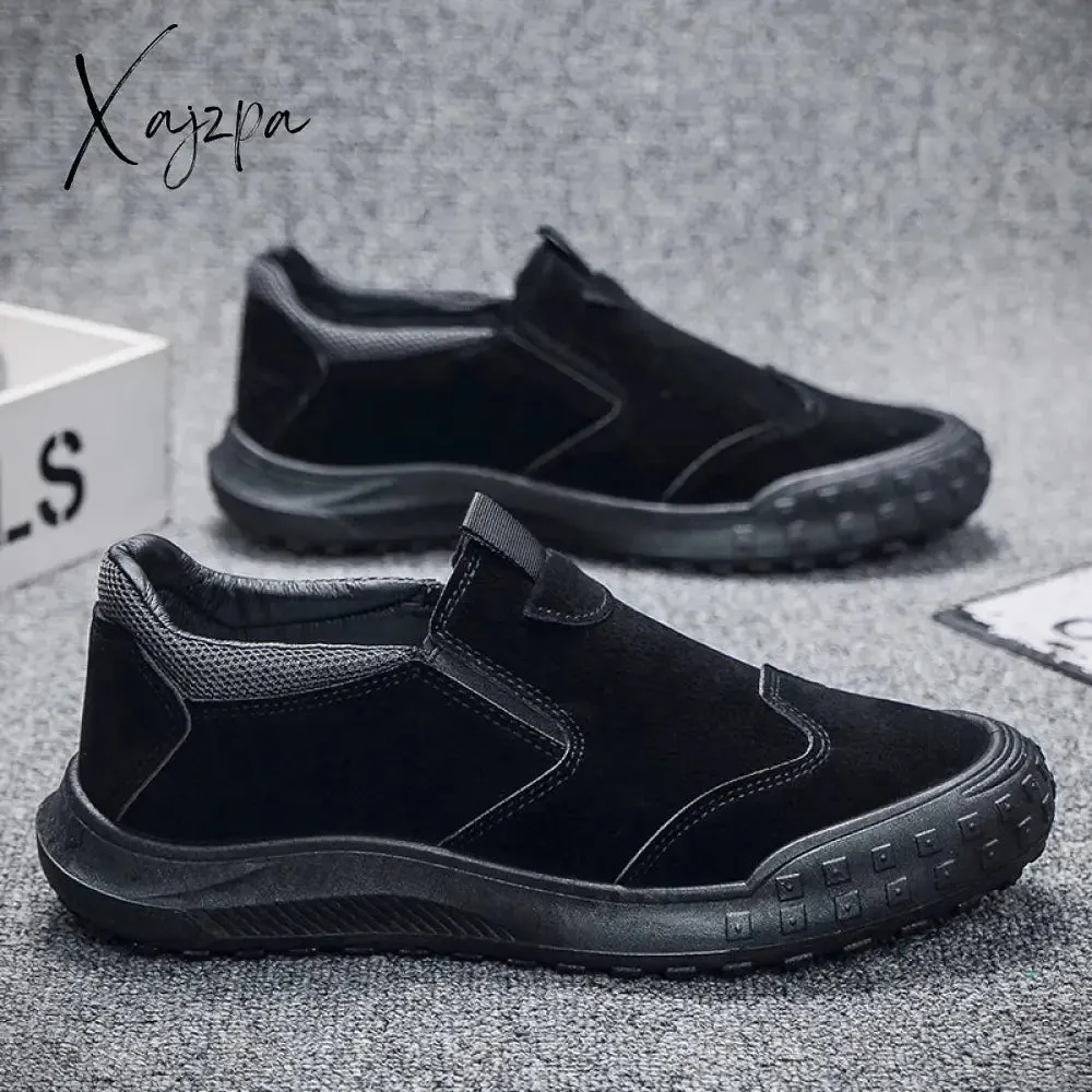 Men Casual Sneakers Leather Mens Loafers Comfortable Men's Driving Shoes Slip on Moccasins Handmade Breathable Walking Footwear