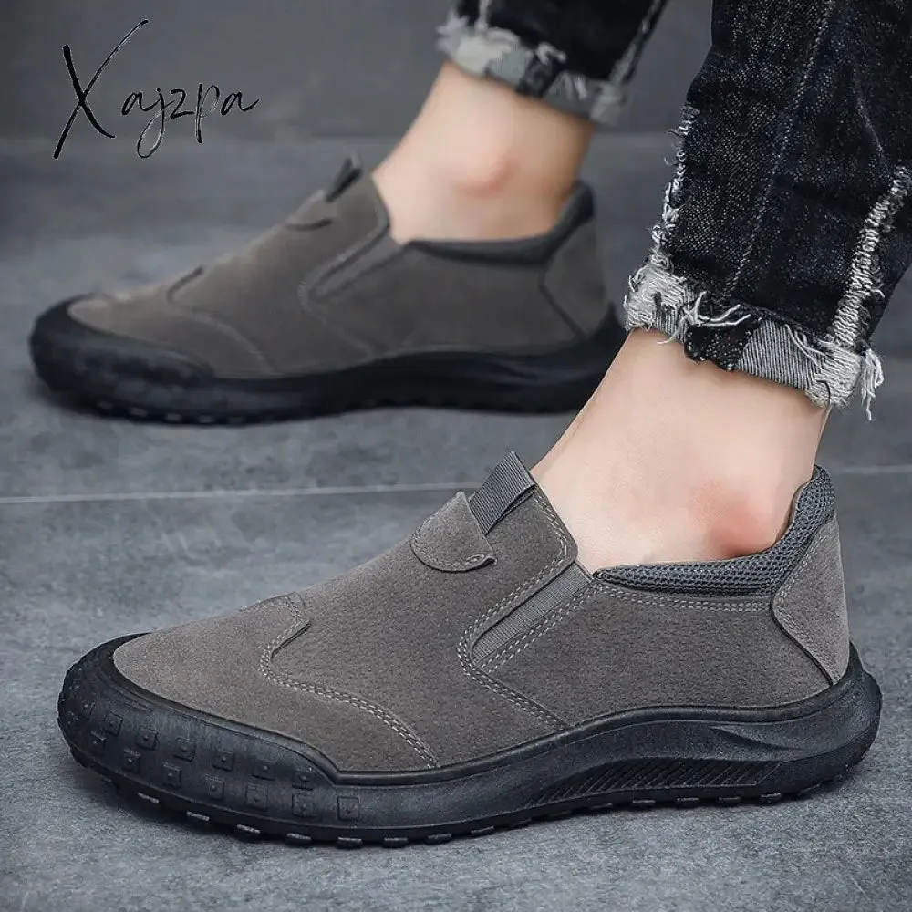 Men Casual Sneakers Leather Mens Loafers Comfortable Men's Driving Shoes Slip on Moccasins Handmade Breathable Walking Footwear