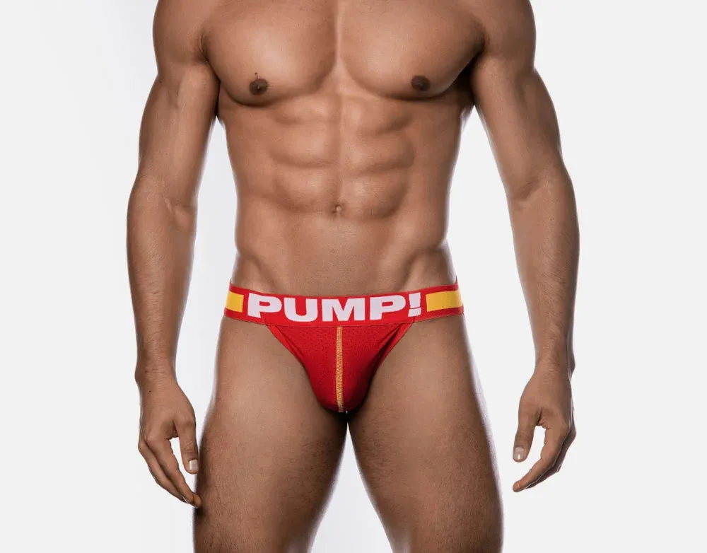 PUMP Flash mesh jockstrap red