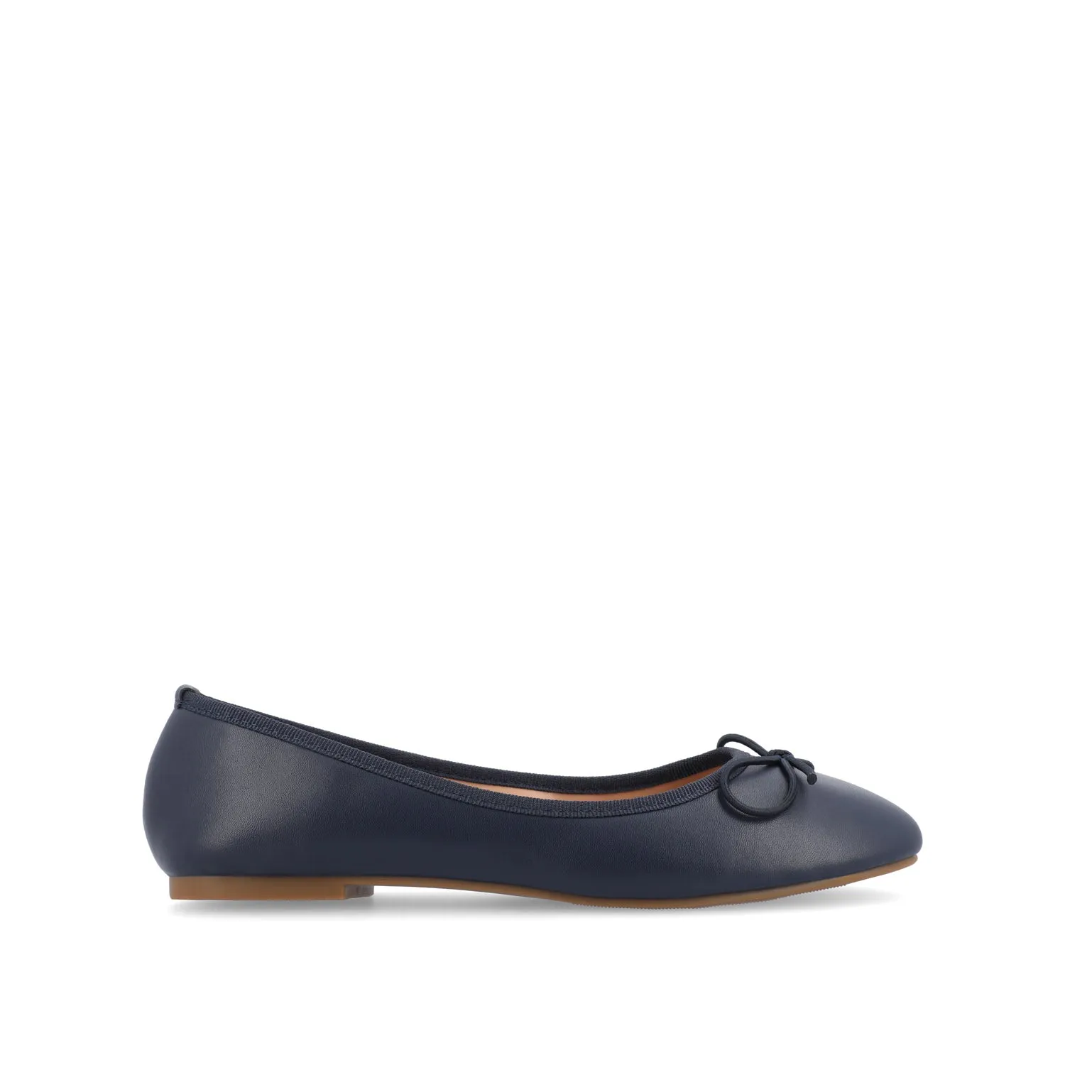 VIKA FAUX LEATHER BALLET FLATS IN WIDE