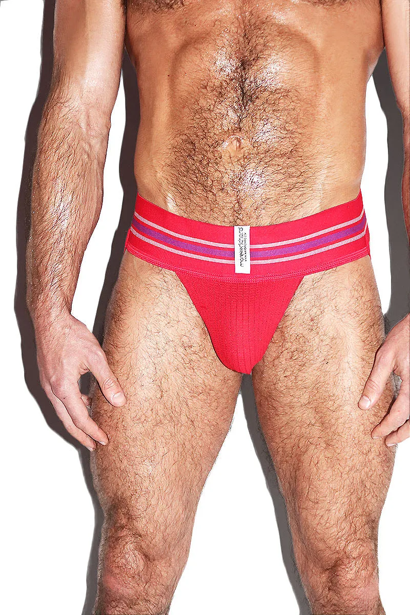 Vintage Varsity Gym Jockstrap- Red
