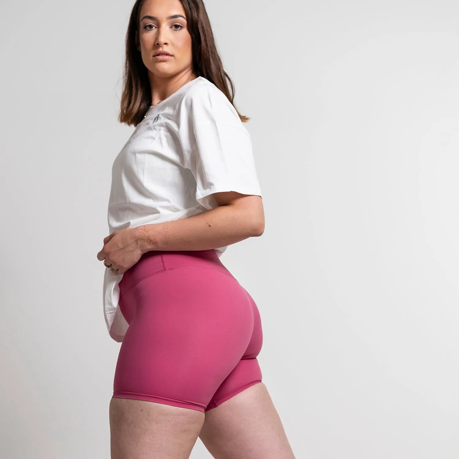 Women Gym Shorts Pink