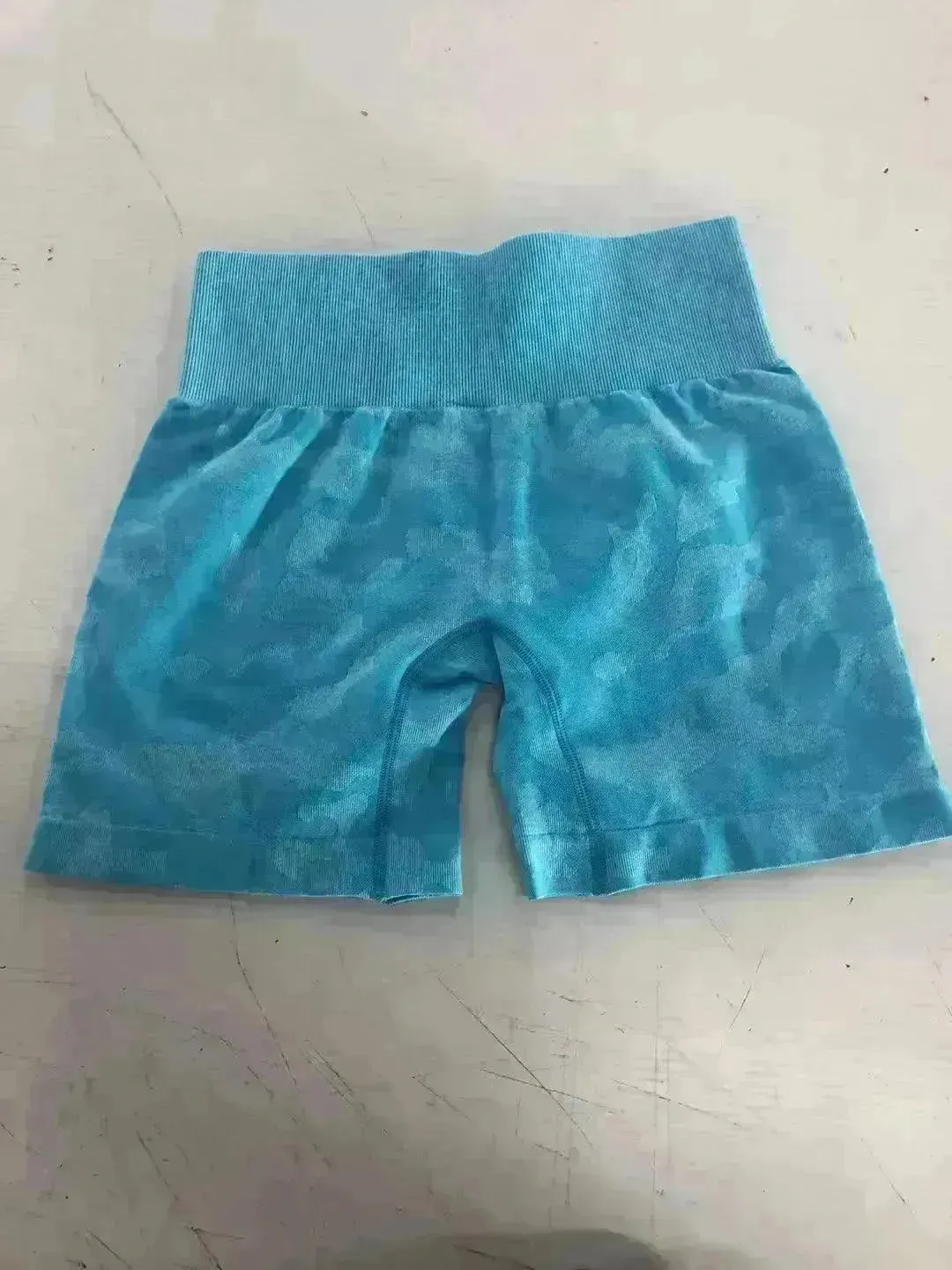 Women's Camo Jacquard Seamless Gym Shorts